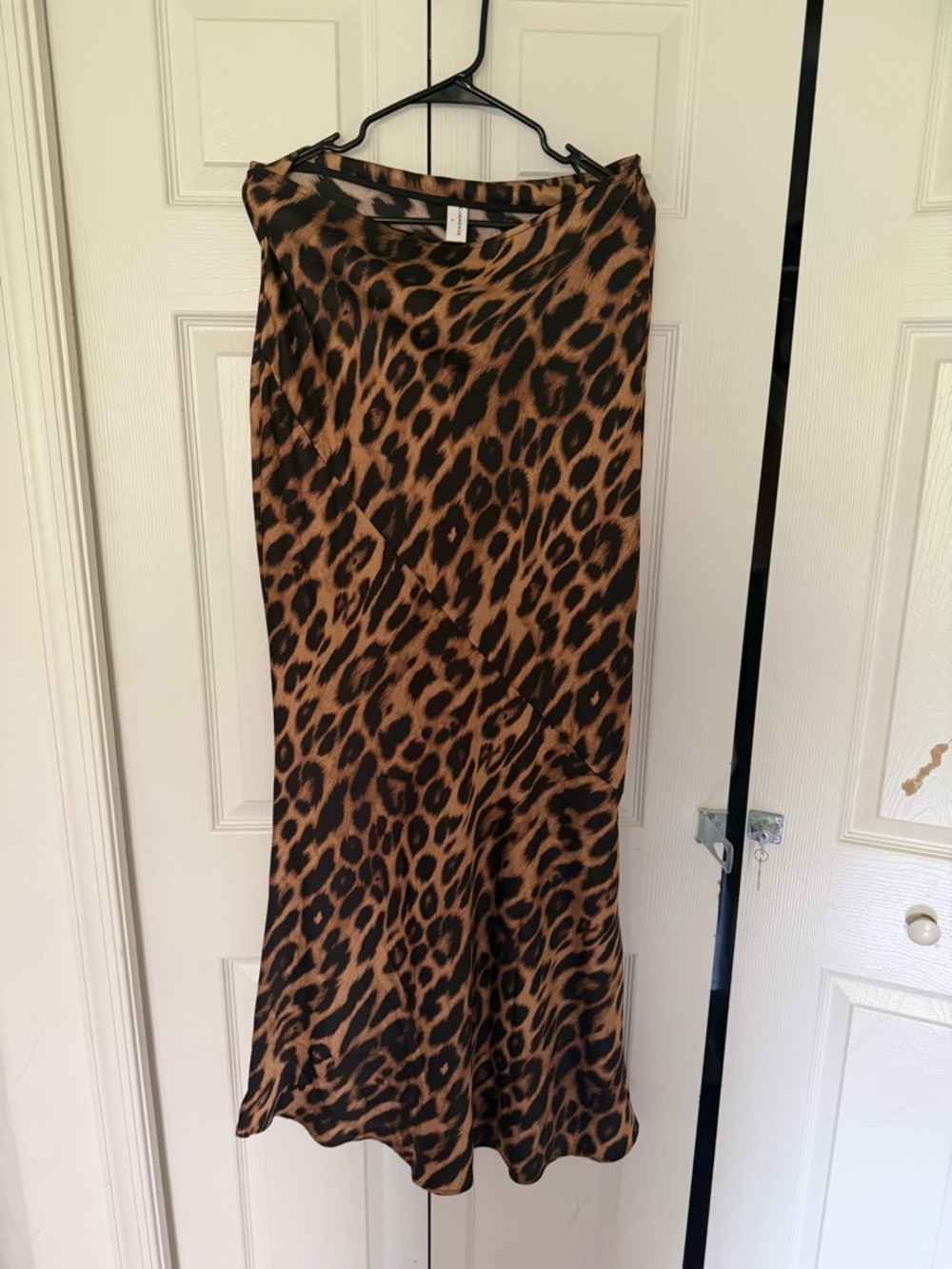 Leopard Print Maxi Skirt - Brown/Black